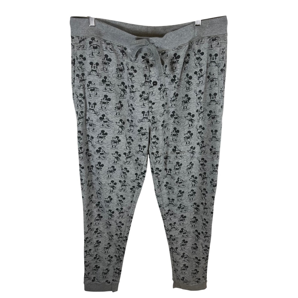 Disney x American Eagle Mickey Mouse Joggers Gray Fleece Sweatpants Mens Large